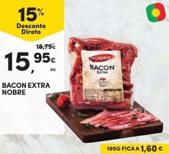 Continente Bacon Extra Nobre promoção