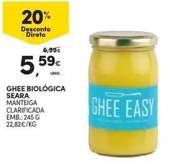 Continente Ghee Easy Biológica Seara 245g promoção