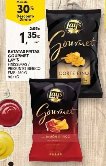 Continente Batatas Fritas Gourmet Lay's 150g promoção