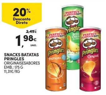 Continente Snacks Batatas Pringles 175g promoção