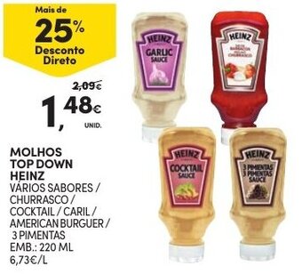 Continente Molhos Top Down Heinz 220ml promoção
