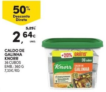 Continente Caldo de Galinha Knorr 360g promoção