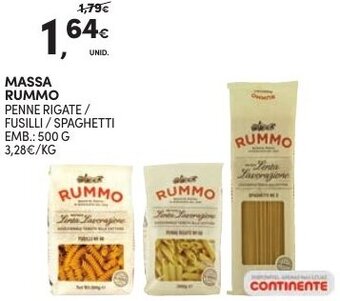 Continente Massa Rummo 500g promoção