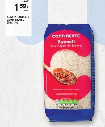 Continente Arroz Basmati Continente 1kg promoção