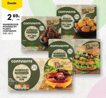 Continente Hambúrguer Powered by Plants Continente 160g promoção