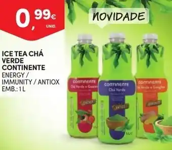 Continente Ice Tea Chá Verde Continente 1L promoção