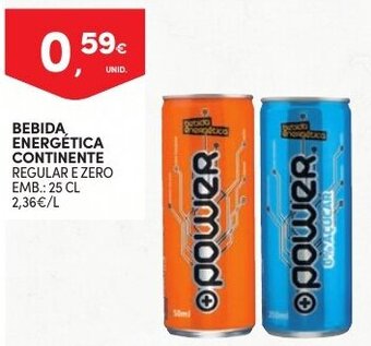 Continente Bebida Energética Continente 25cl promoção