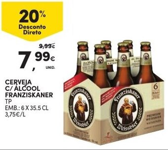 Continente Cerveja c/Álcool Franziskaner 6 x 35.5cl promoção
