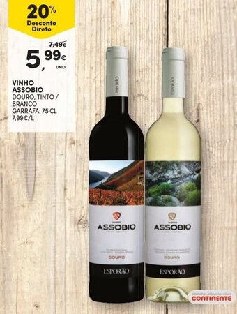 Continente Vinho Assobio 75cl promoção
