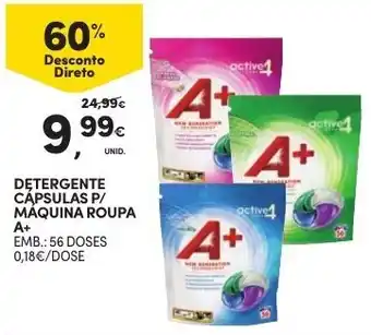 Continente Detergente Cápsulas p/Máquina Roupa A+ 56 Doses promoção