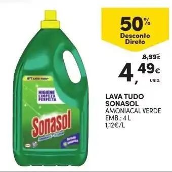 Continente Lava Tudo Sonasol 4L promoção