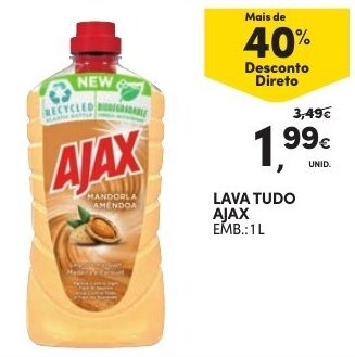 Continente Lava Tudo Ajax 1L promoção