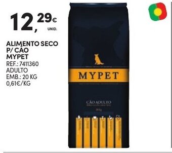 Continente Alimento Seco p/Cáo Mypet 20kg promoção