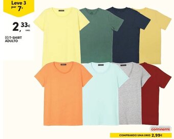 Continente T-Shirt Adulto promoção