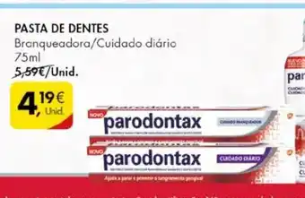 Pingo Doce Parodontax Pasta de Dentes Branqueadora / Cuidado Diario 75ml promoção