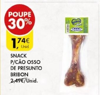 Pingo Doce Snack P/Cão Osso de Presunto Bribon promoção