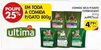 Pingo Doce Ultima Comida Seca P/Gato Esterilizado 800g promoção