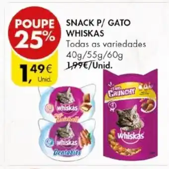 Pingo Doce Snack P/Gato Whiskas promoção