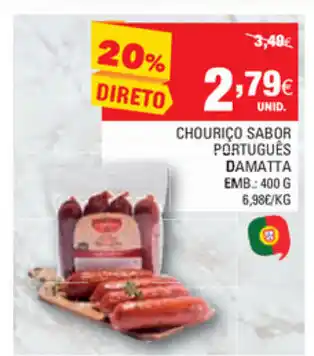 Continente Chouriço Sabor Potuguês Damatta 400g promoção
