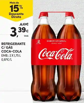 Continente Refrigerente S/Gás Coca-Cola 2x1,75L promoção