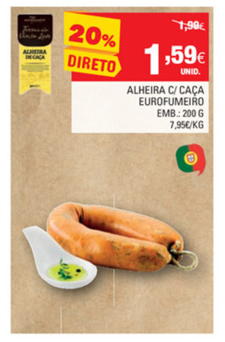 Continente Alheira C/Caça Eurofumeiro 200g promoção