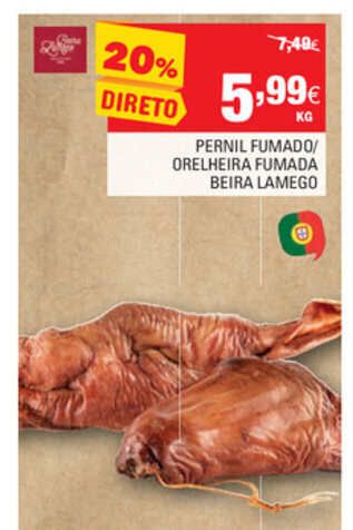 Continente Pernil Fumado/Orelheira Fumada Beira Lamego promoção
