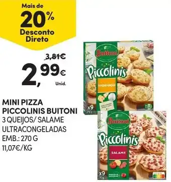 Continente Mini Pizza Piccolinis Buitoni 270g promoção