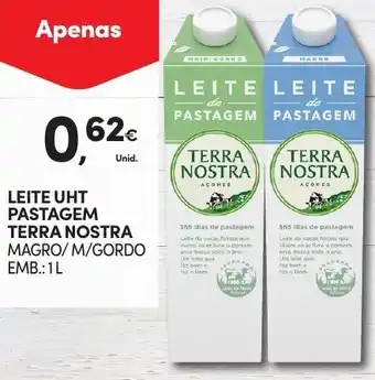 Continente Leite UHT Pastagem Terra Nostra 1L promoção