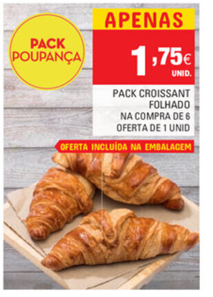Continente Pack Croissant Folhado 1 Unid promoção