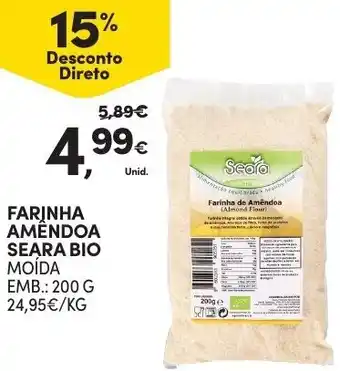 Continente Farinha Amêndoa Seara Bio 200g promoção