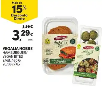 Continente Vegalia Nobre 160g promoção