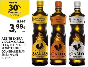 Continente Azeite Extra Virgem Gallo 750ml promoção