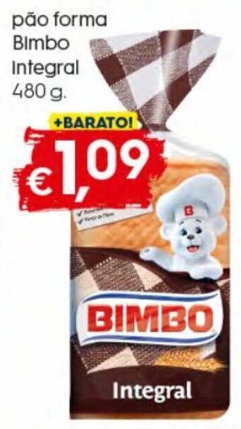 Bolama Pão Forma Bimbo Integral 480g promoção