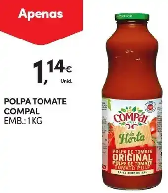Continente Polpa Tomate Compal 1kg promoção