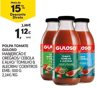 Continente Polpa Tomate Guloso 500g promoção