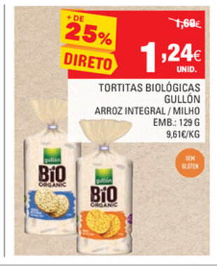 Tortitas Biolôgicas Gullón 129g