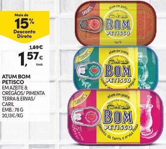 Continente Atum Bom Petisco 78g promoção