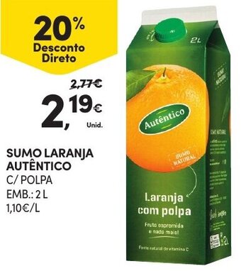 Sumo Laranja Autêntico 2L