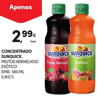 Continente Concentrado Sunquick 580ml promoção