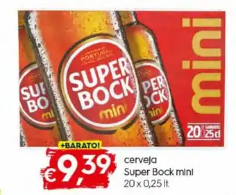 Bolama Cerveja Super Bock Mini 20 x 25cl promoção