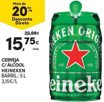 Continente Cerveja C/ Álcool Heineken 5L promoção