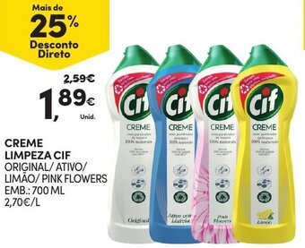 Continente Creme Limpeza Cif 700ml promoção