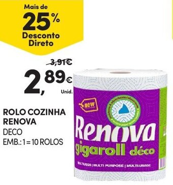 Continente Rolo Cozinha Renova 1=10 Rolos promoção