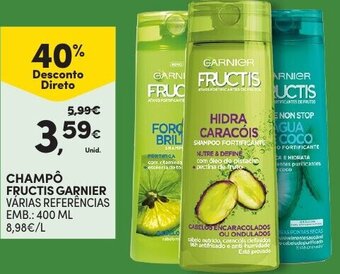Champô Fructis Garnier 400ml