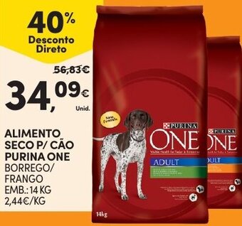 Continente Alimento Seco P/ Cão Purina One 14kg promoção