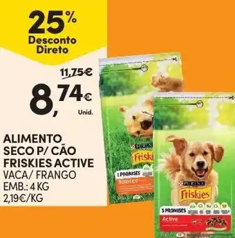 Continente Alimento Seco P/ Cão Friskies Active 4kg promoção