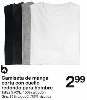 Zeeman Camiseta de Manga Corta con Cuello Redondo para Hombre S-XXL promoção