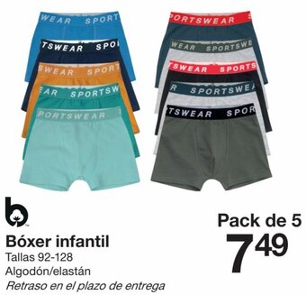 Zeeman Bóxer Infantil 92-128 promoção
