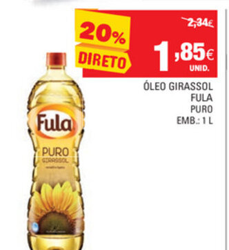 Continente Óleo Girassol Fula Puro 1L promoção