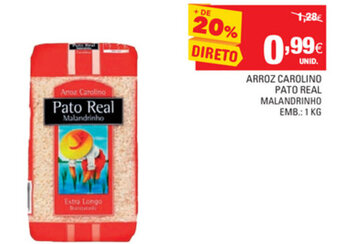 Continente Arroz Carolino Pato Real 1kg promoção
